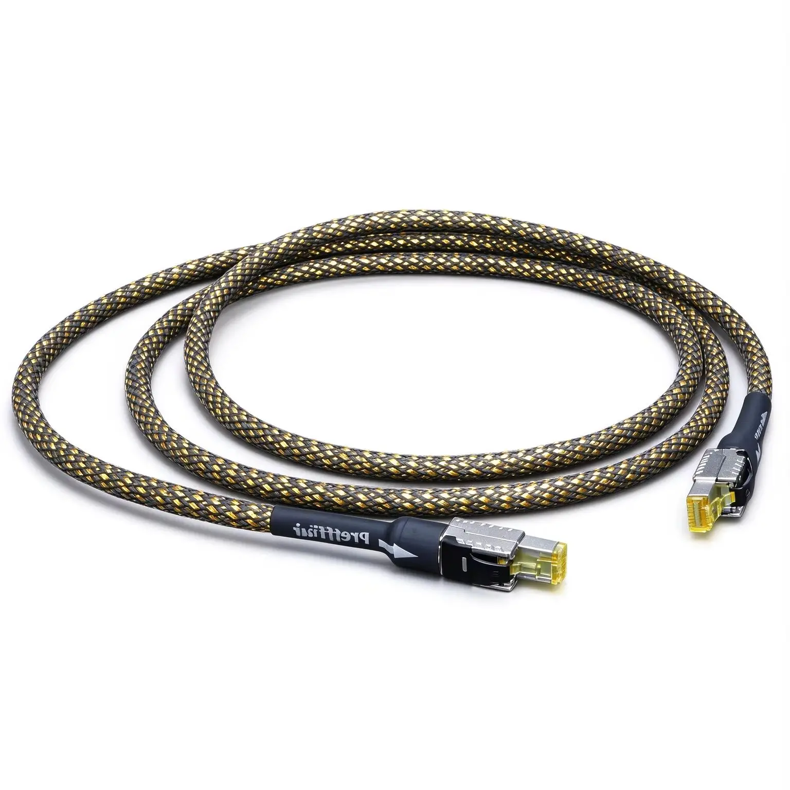 HIFI Ethernet Cable Cat8 OCC Silver Lan Cable RJ45 Connector Network Cord 40Gbps Speed Transmission Patch Wire for LP TV Router