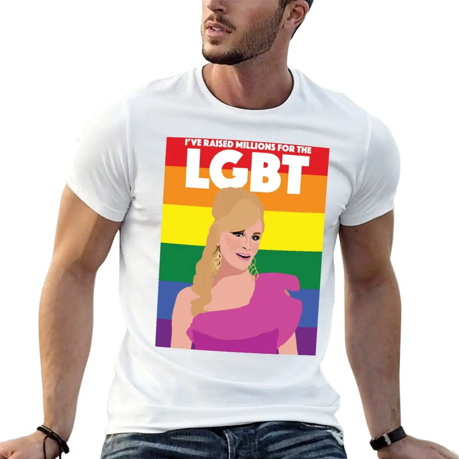 

SONJA MORGAN|I've Raised MILLIONS for the LGBT|RHONY (Real Housewives of New York) T-Shirt cotton t shirts high quality T-Shirt