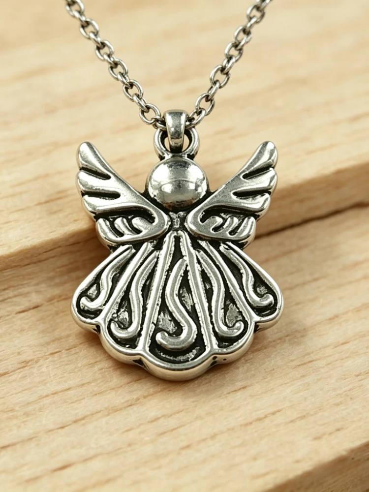 200 Stück Antik-Silber-Farbe, Engel-Charms-Anhänger, 21 x 15 mm, DIY-Halsketten, Ohrringe, Schmuckherstellung # 3386 – Detail 4