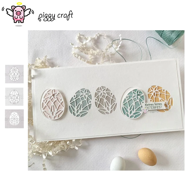 Piggy Craft metal cutting dies cut die mold Easter egg decoration Scrapbook paper craft knife mould blade punch stencils dies