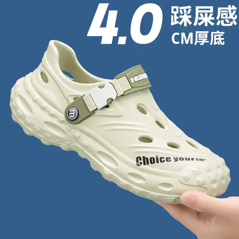 Light Open Back Men Sandals White Slippers Shoes Men's Luxury Designer Sneakers Sports Chassure Sepatu Athletic Loufers
