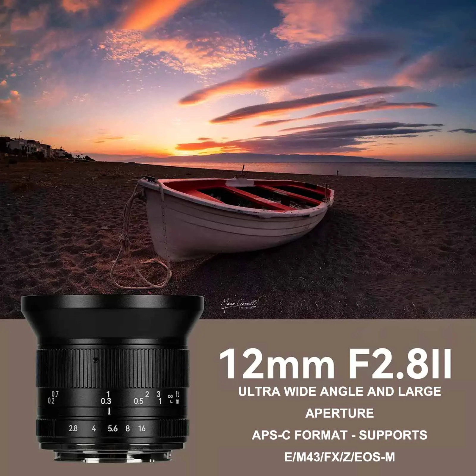 12mm F2.8 ultra wide angle landscape architecture tourism large aperture starry sky lens suitable for E/X/RF-S/Z interfaces