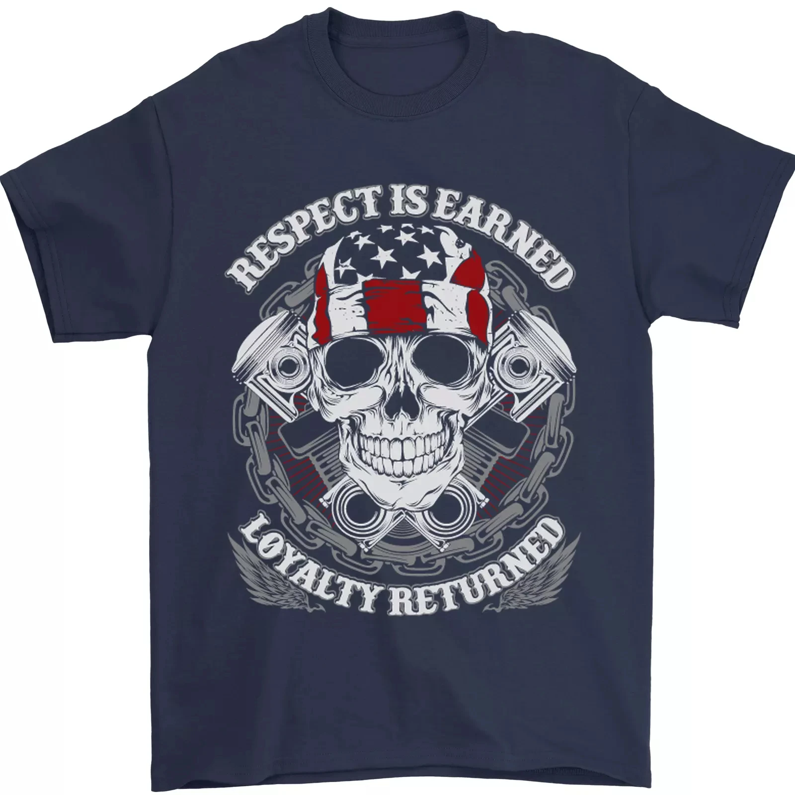 

Respect Earned Motorbike Motorcycle Biker Mens T-Shirt Cotton Motorcycle summer preferred high-quality cotton tops streetwear