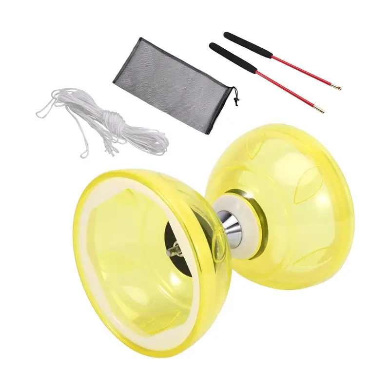 

WOWFU-трехносимая двойная головка для Diabolo, фитнеса, игр на открытом воздухе для Diabolo Yo-Yo, игр для Diabolo пожилых детей S