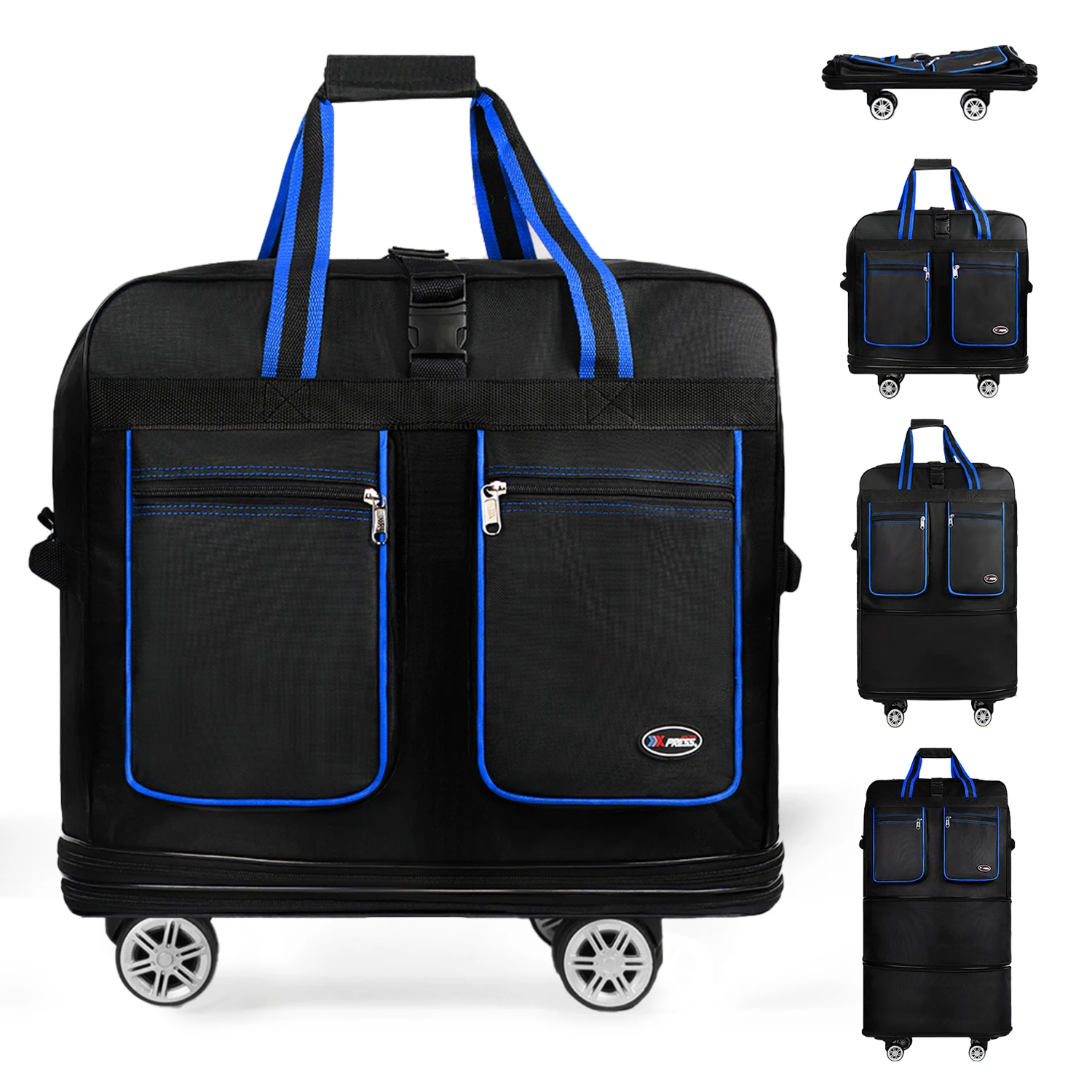

30inch 36inch 40inch Rolling Travel Luggage Bag Waterproof Large Capacity Foldable Expandable Suitcase Bag For Moving Storage