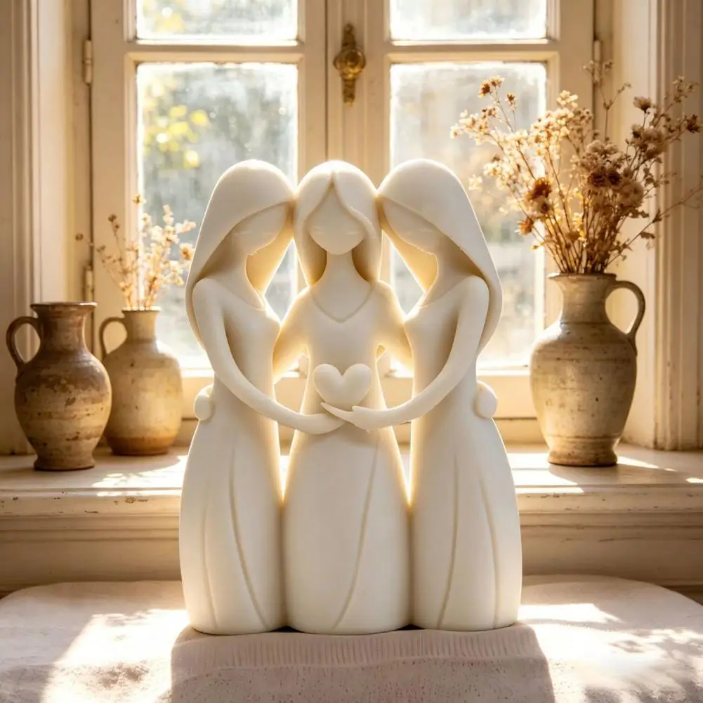 Unique 3d Art Piece 3d Printed Sculpture Sisters Friendship Statue 3d Printed Figurine Set Three Sisters Home Decor for Women