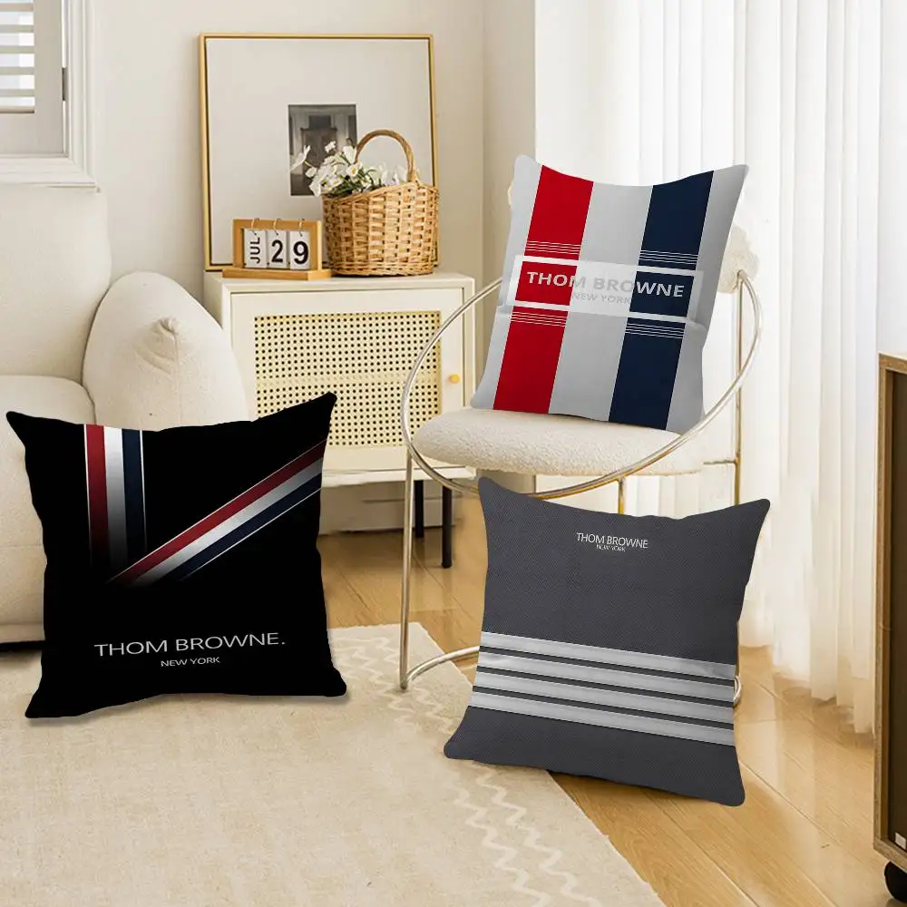 Fashion Brand T-Thom B-Brown Cushion Cover Polyester Sofa Cushions Decorative Throw Pillows Home Decoration Pillowcover