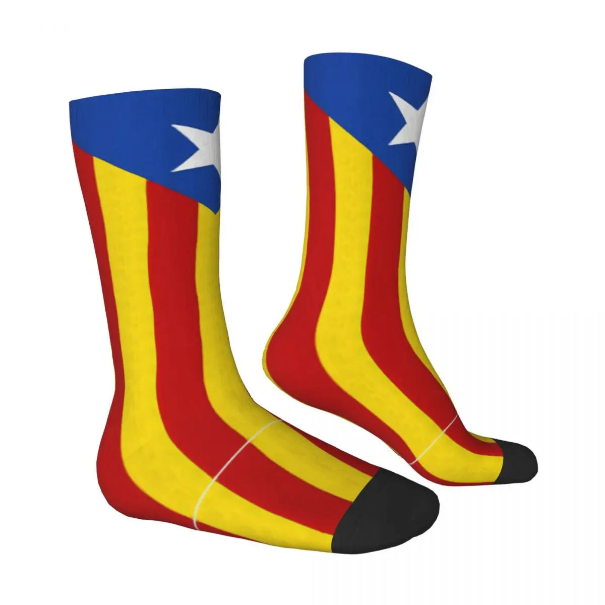 Catalan Senyera Estelada Flag R209 Stocking Novelty The Best Buy Color contrast Infantry pack Humor Graphic Compression Socks