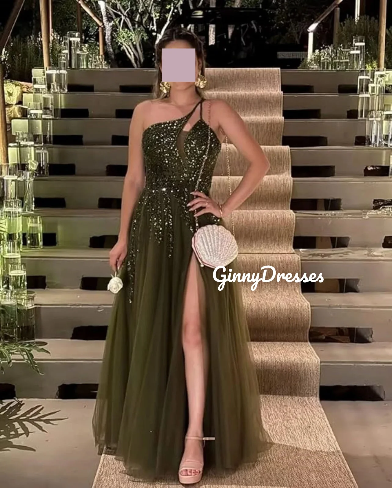 Personalizar vestidos de baile a linha de um ombro até o chão vestidos de noite de luxo beadings zíper até sem mangas vestidos de fiesta