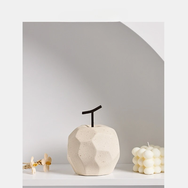 Ceramic apple pear ins wabi-sabi wind ornament simple living room TV cabinet home decoration fruit decoration