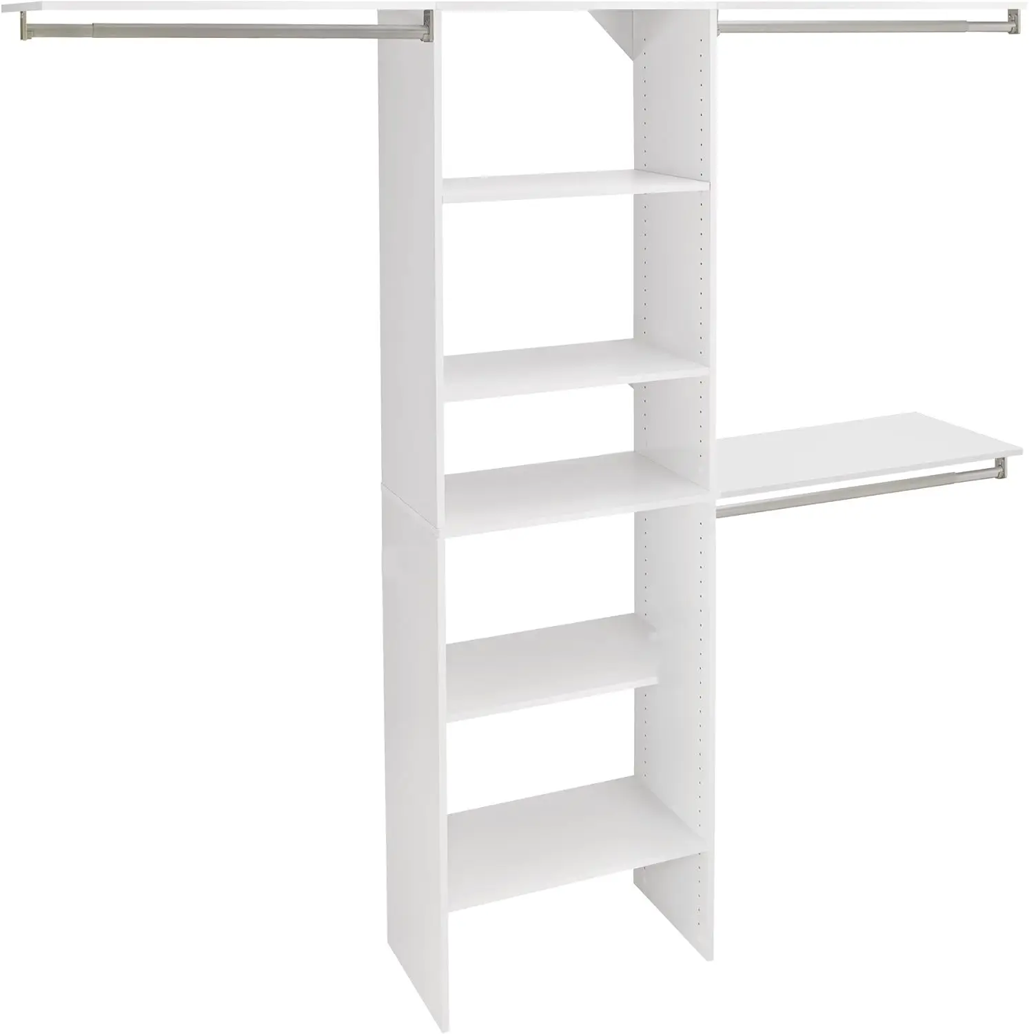 Suitesympy Closet Organizer With Shelves, 25-Inch-Pure White