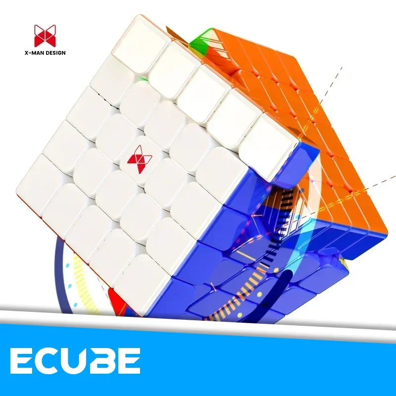 QiYi-Cube magique magnétique XMD Hong Core, cube de compétition de vitesse de puzzle, dos professionnel, 5x5x5