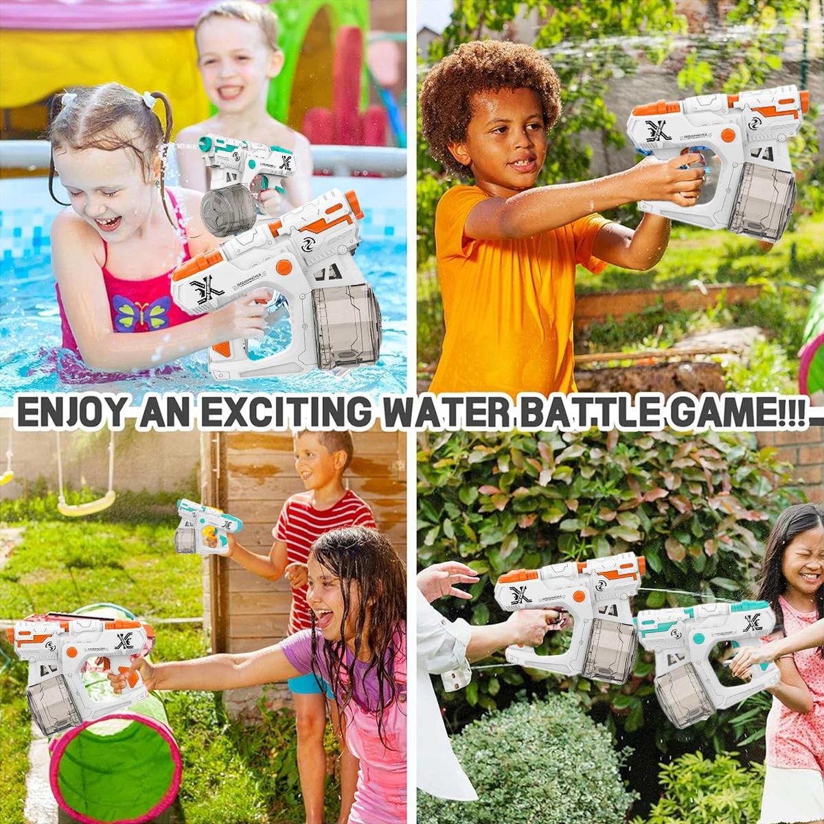 연속 전기 물총 완전 자동 어린이 대용량 여름 야외 물총 장난감