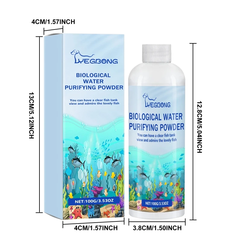 Algaecide Powder Water Freshwater Aquariums Purifier Water Algae Removal Powder Water Purifier Safe for Fish L21C