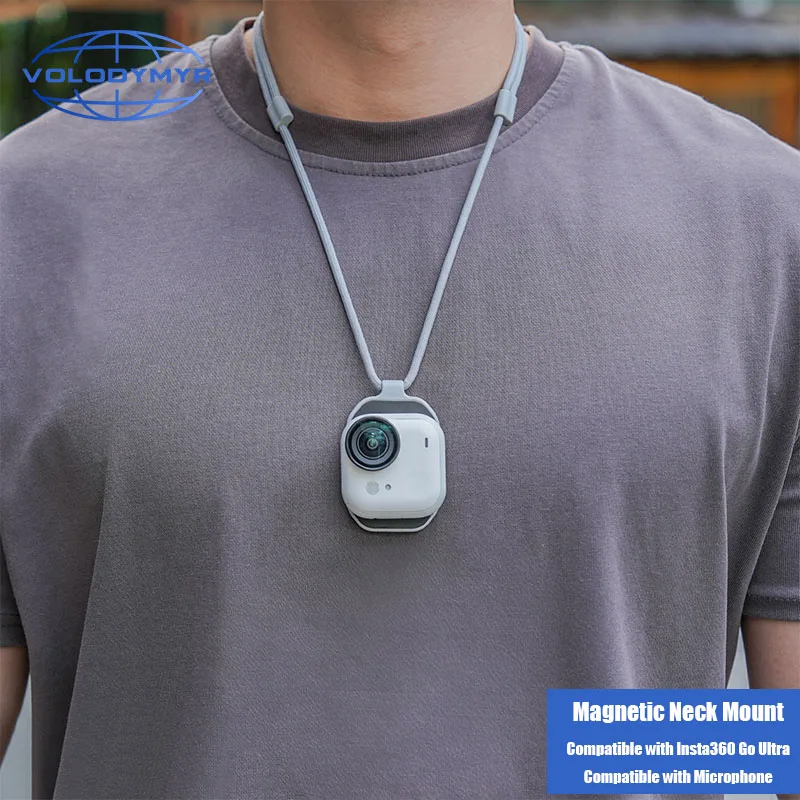 

VOLODYMYR Magnetic Neckband for First-person Shooting for Insta360 Go Ultra Body-Mounted Vlogging and Video Blogging