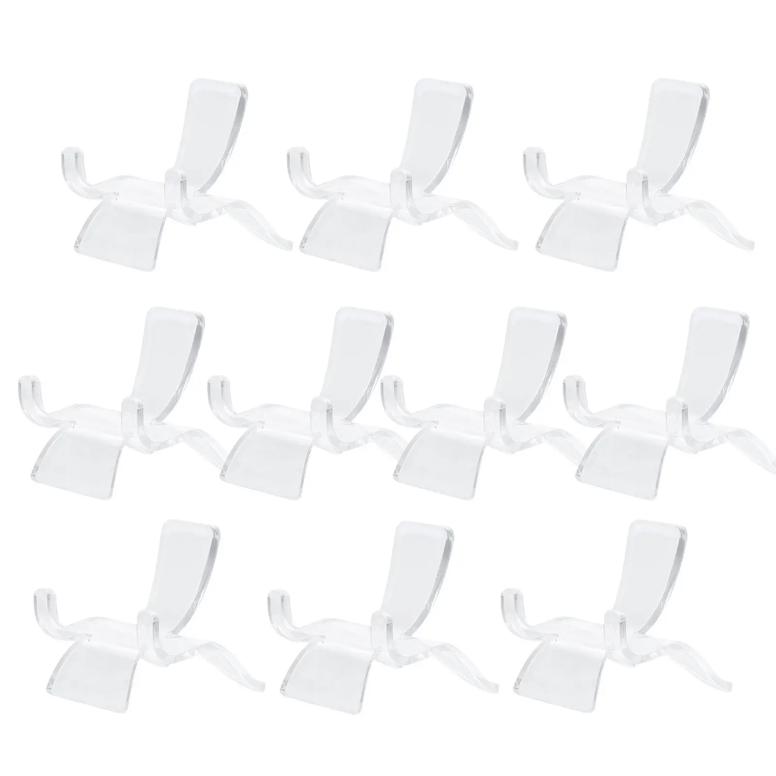 

10Pcs Transparent Jewelry Display Jade Ware Bracelets Organizer Stand Compact Storage Rack Jade Ware Display Holder