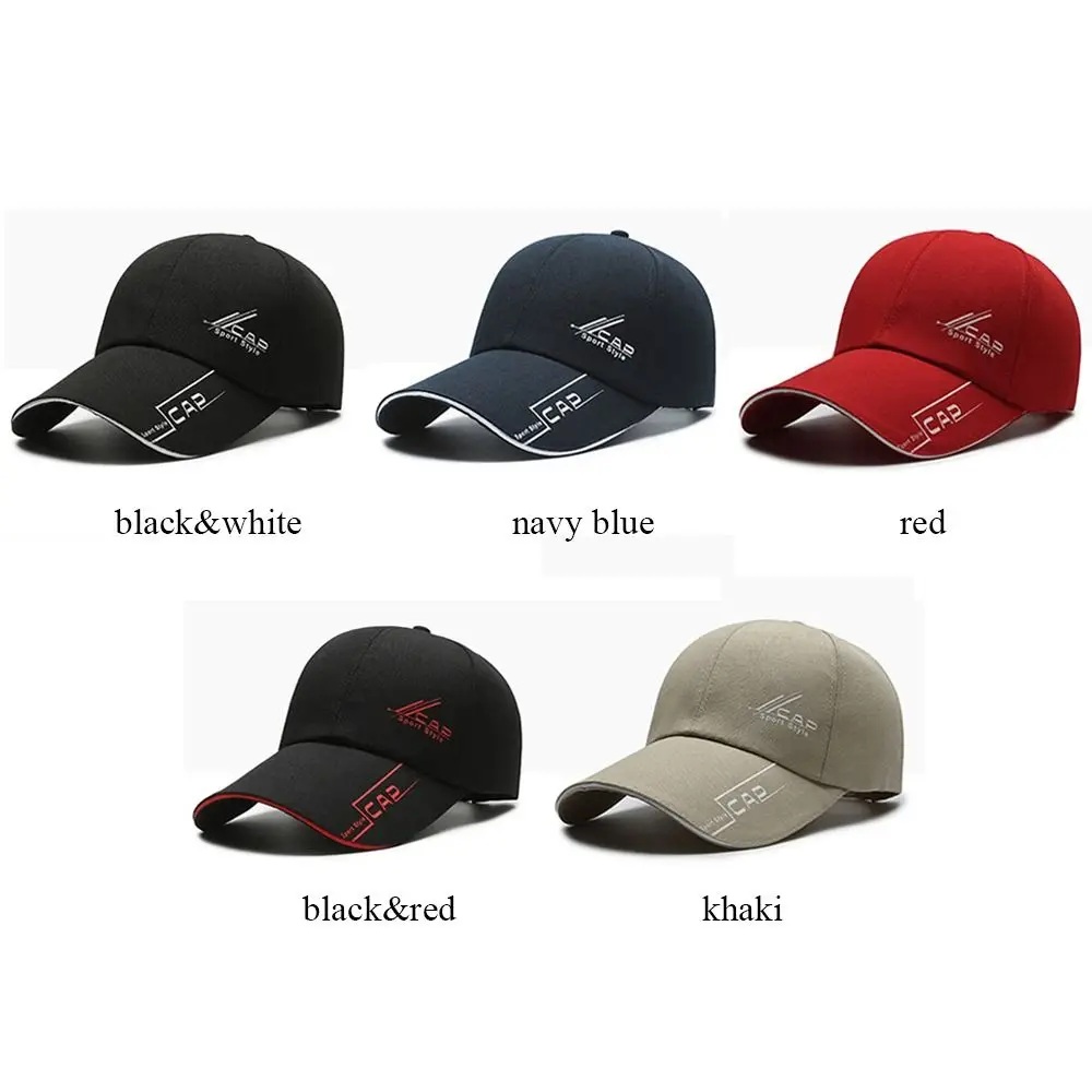 Long Brimmed Baseball Cap Fashion Versatile Solid Color Dad Hat Adjustable Sun Hat Leisure Outdoor