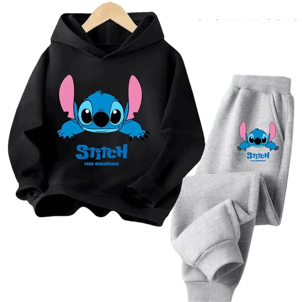 Disney Stitch Children's Street Fashion Sweater Boys Girls Tops Children's Sports Trucksuit Pullover Outdoor Sports Sonic Hoodie