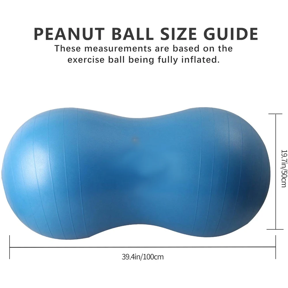 Peanut Ball - Anti Burst Exercise Ball for Labor Birthing, Physical Therapy for Kids, Core Strength, Home & Gym Fintness