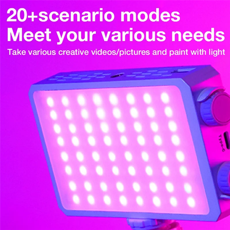 

25W Video Camera Light RGB Full Color Pocket Mini Portable Outdoor High Brightness Fill Light Fan Cooling Dimmable
