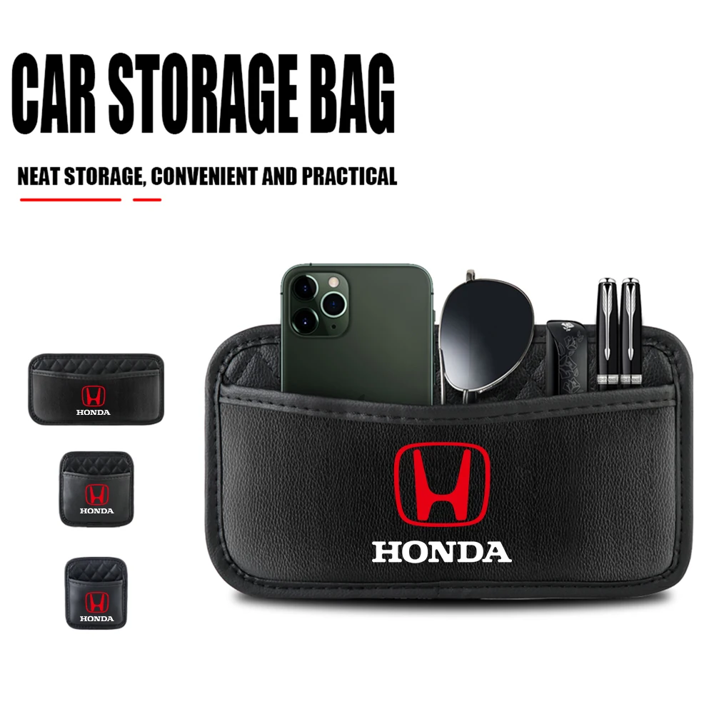 

Карман для хранения автомобиля из искусственной кожи, органайзер для задней двери сиденья, аксессуары для Honda CIVIC Type R Type S Mugen CR-Z Fit Pilot Modulo