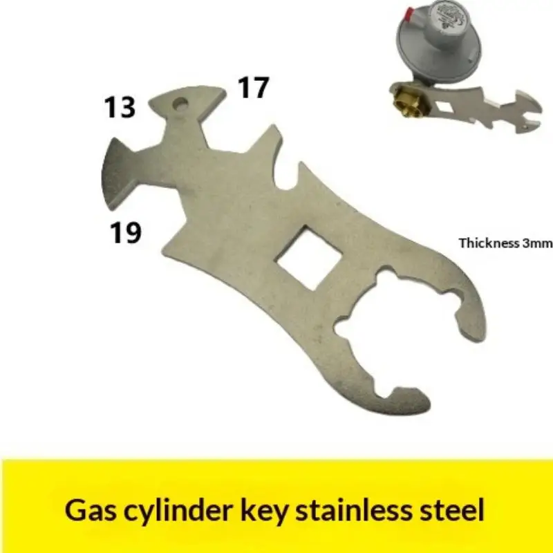 1Pcs Stainless Steel Gas Cylinder Wrench Gas Bottle Wrench For Outdoors Portable Cooking Gas Conditioning Tool Replacement Parts