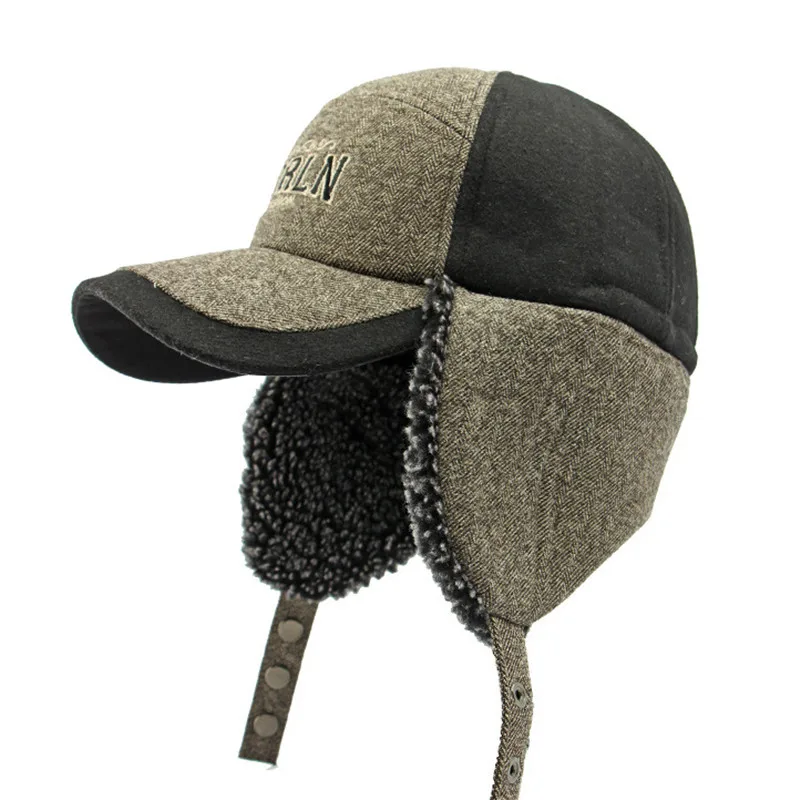 

Зимние плюшевые утолщенные теплые шапки-бомберы для мужчин и женщин, ветрозащитные морозостойкие наушники, шапка для езды на велосипеде, хлопковая шапка для папы