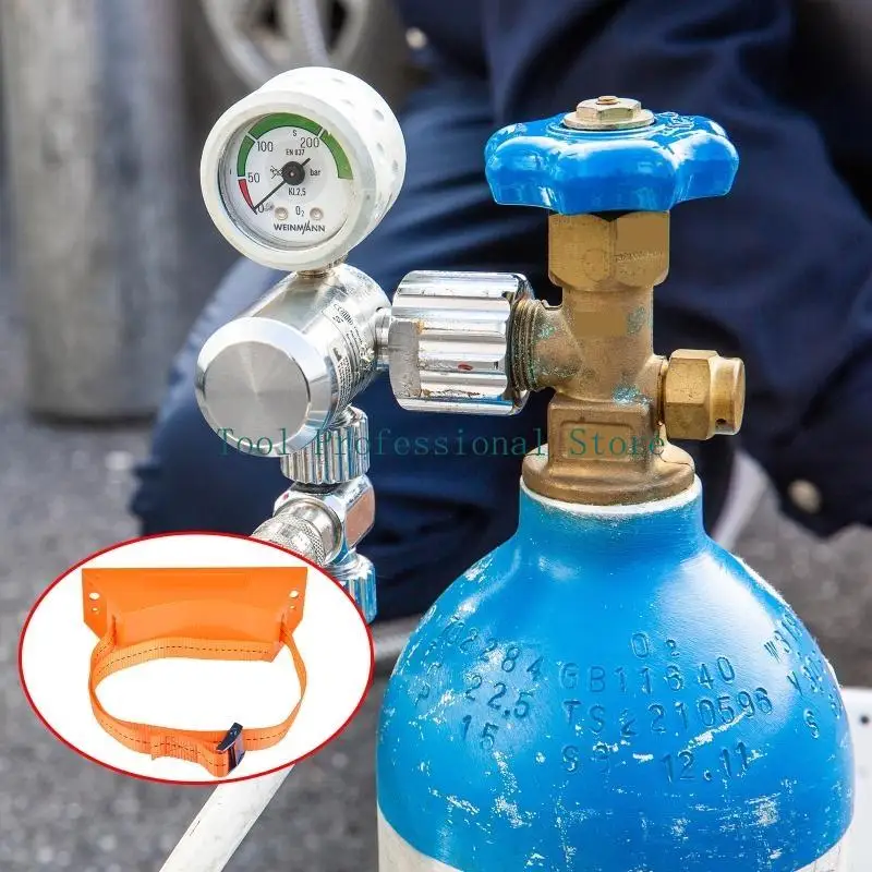 57QF ABS Plastic Gas Cylinder Bracket Wall Mounted Propane for Tank Bracket Gas Cylinder Holder Laboratory Tools Easy to Use
