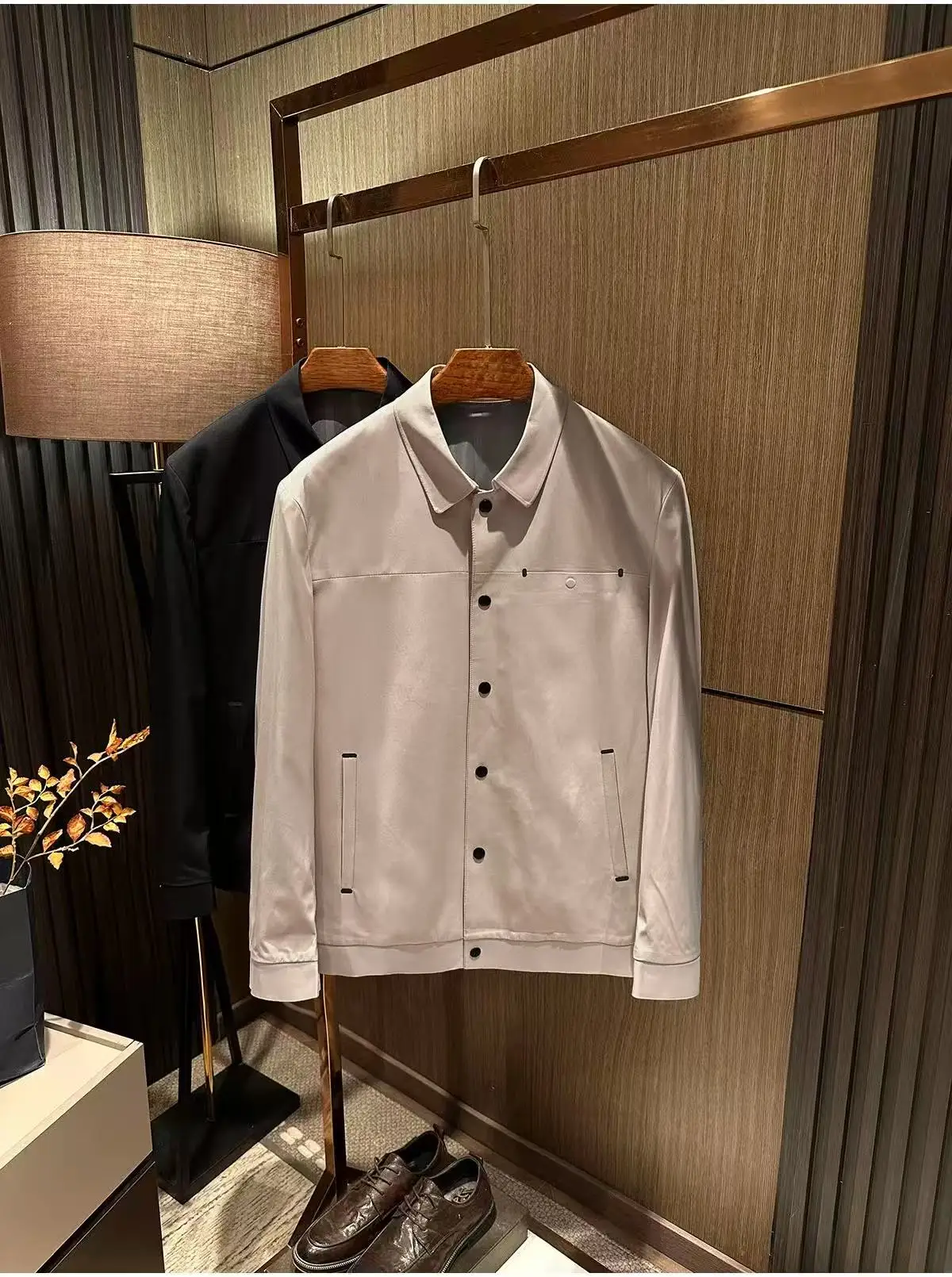 

Autumn new men's solid color versatile lapel jacket jacket men's clothing