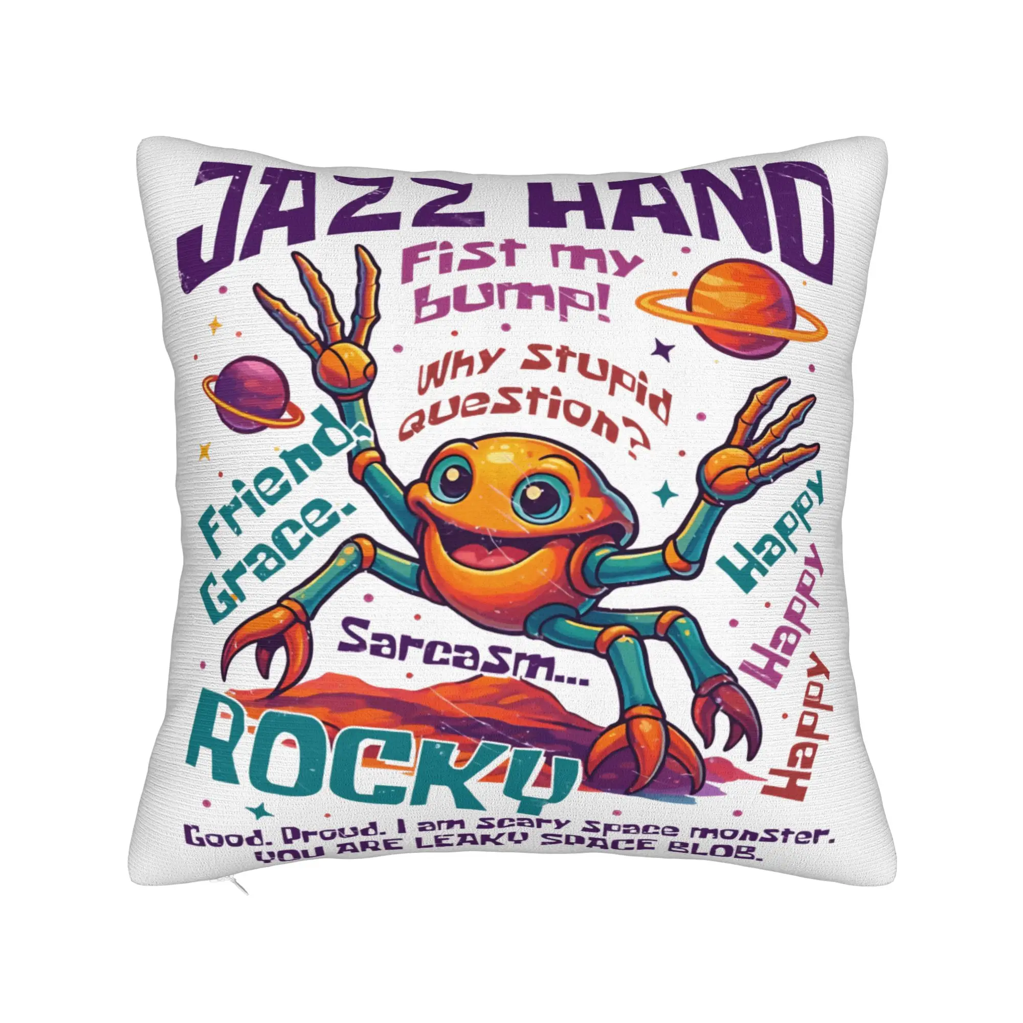 Rocky Amaze Vintage Book lover project hail mary  Pillow Cover  Comfy Cushion Cover Kawaii Pillow Case For Wedding Party Decor