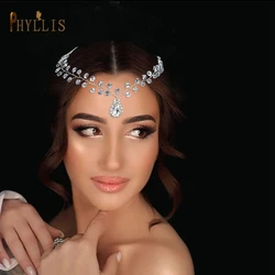Diadema de cristal para la frente para mujer, cadena para el cabello de boda, tocado de novia, accesorios para el cabello, adorno para el cabello de regalo, A457