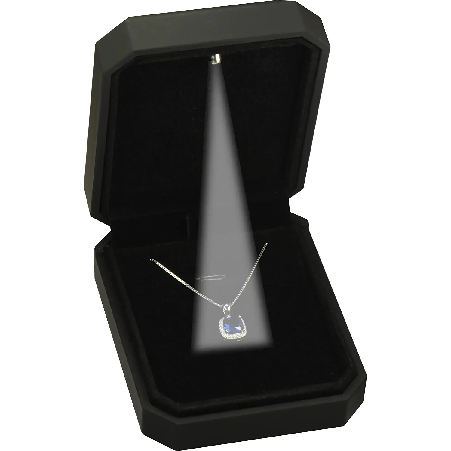 

LED Jewelry Box Ring Box with LED Light Engagement Wedding Rings Case Boxes Pendant Earring Display Case Storage Jewellery Gift