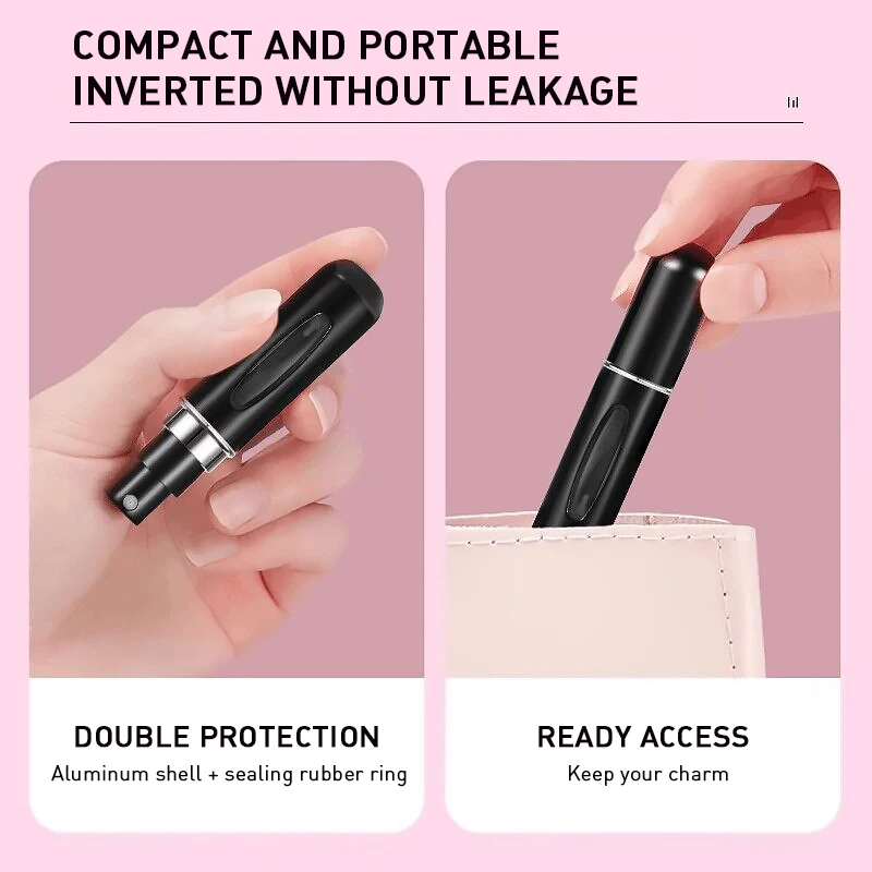 1/3/5pcs 5ml Perfume Spray Bottle Bottom-Filling Pump Travel Mini Portable Sample Empty Container Cosmetics Scent Atomizer Tool