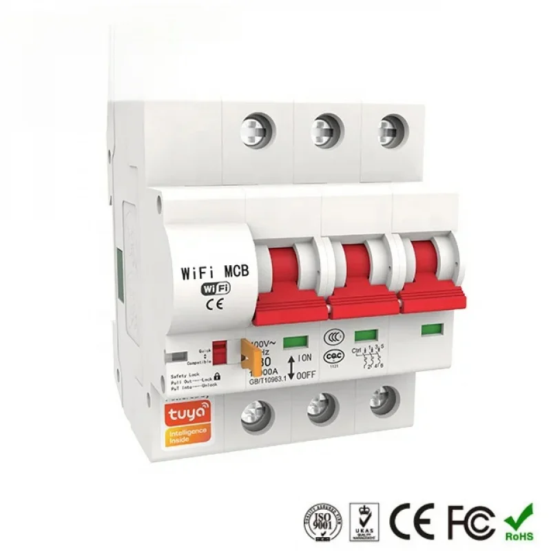 

New Arrival 3P Tuya Smart MCB Switch WIFI Circuit Breaker For Industrial & Big electrical equipment Use PST-MCB-3P