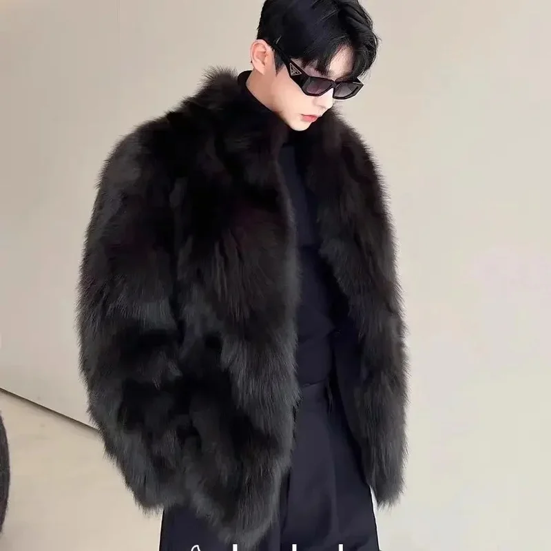 

Jackets for Men Fur Imitation Leather Jacket Thickened Fox Mink Coat Winter Jacket Men Fur One piece Coat Coat Men Winter