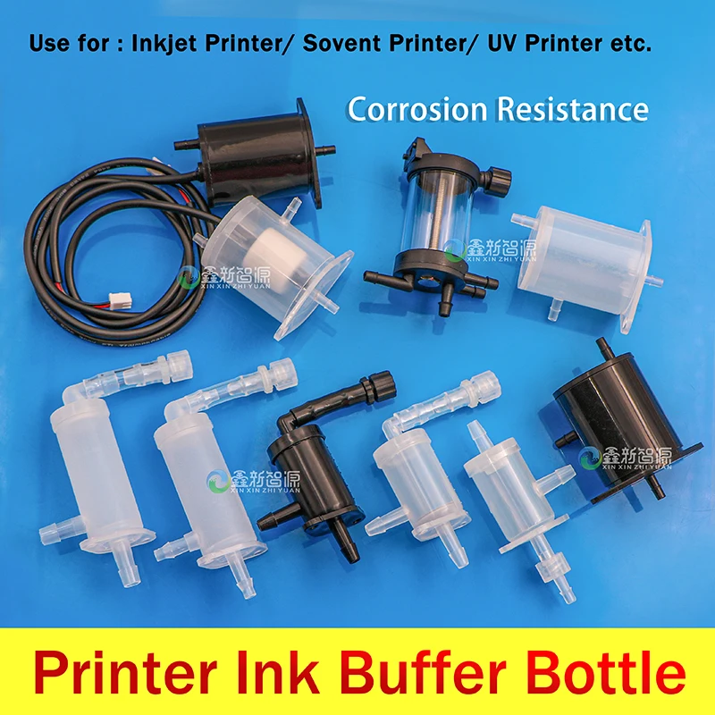 2PCs Ink Buffer Bottle for Flora Gongzheng Wit-color JHF Solvent Printer Sub Tank Surge Flask Filter