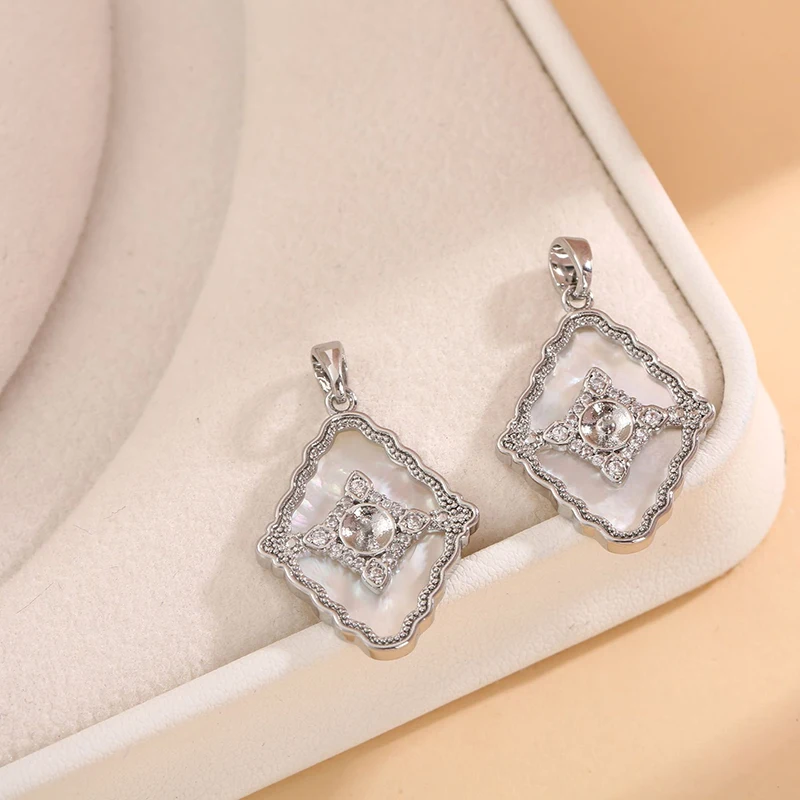 

10pcs/lot DIY Mix Jewelry Accessories Copper Oil Drop Geometry Diomand Pendant For Charms Phone Bracelet