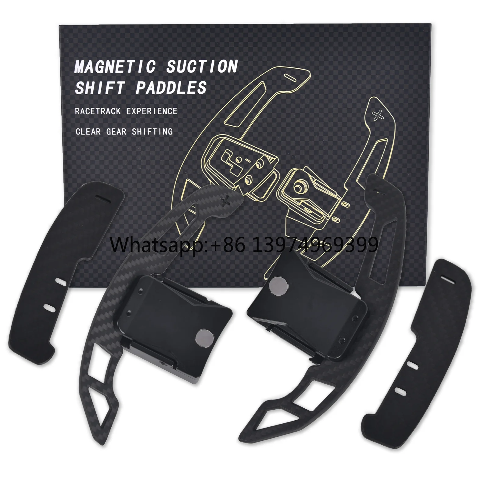 Magnetic Carbon Fiber Paddle Shifters or Ford Mustang 2015-2022 Real Carbon Fiber Shift Paddles