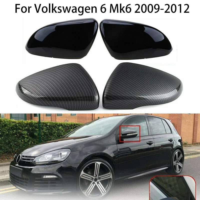 

Car Rearview Side Mirror Covers Trim Cap For VW Golf 6 MK6 GTI 2009 2010 2011 2012 2013 2014 For Vehicles Modifications