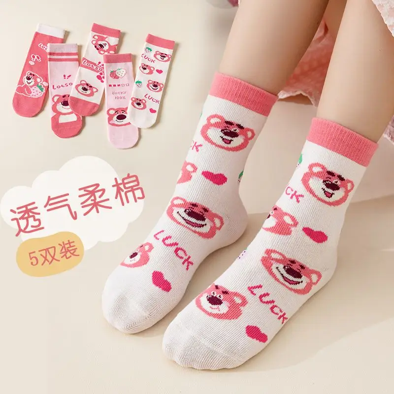 Sweet Kuromi Socks Kawaii Sanrio Ins Children Mid Tube Socks Cute Cartoon Children Losto Cotton Stocking Lovely Gifts for Kids