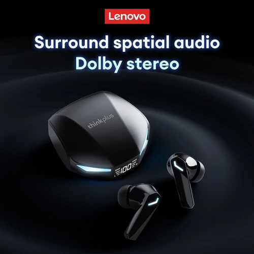 Imagen 2 del producto Nuevos Auriculares Inalámbricos Lenovo XT53 Bluetooth 5.4 con Pantalla LED Digital, Resistentes al Agua, Cancelación de Ruido, Auriculares para Juegos
