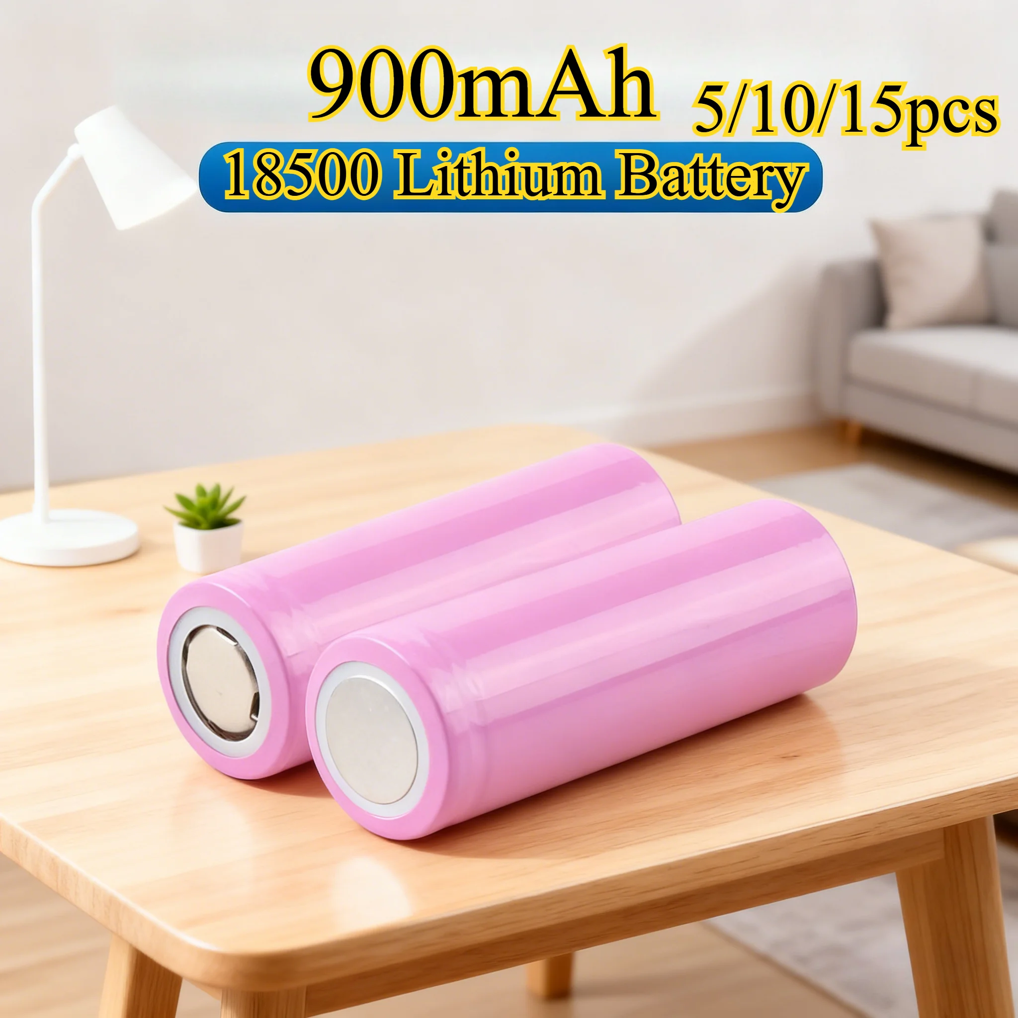 

Перезаряжаемая литиевая батарея 900 мАч 18500, 3,7 В, литий-ионный элемент необычной формы с высококачественной защитой от перезаряда, длинная