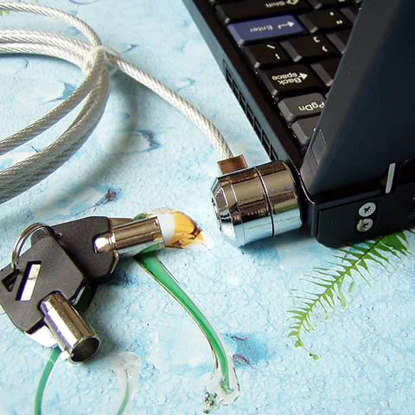 

Black Alloy Steel Laptop Security Lock with Key Computer Notebook Anti-Theft Cable Effective Protection