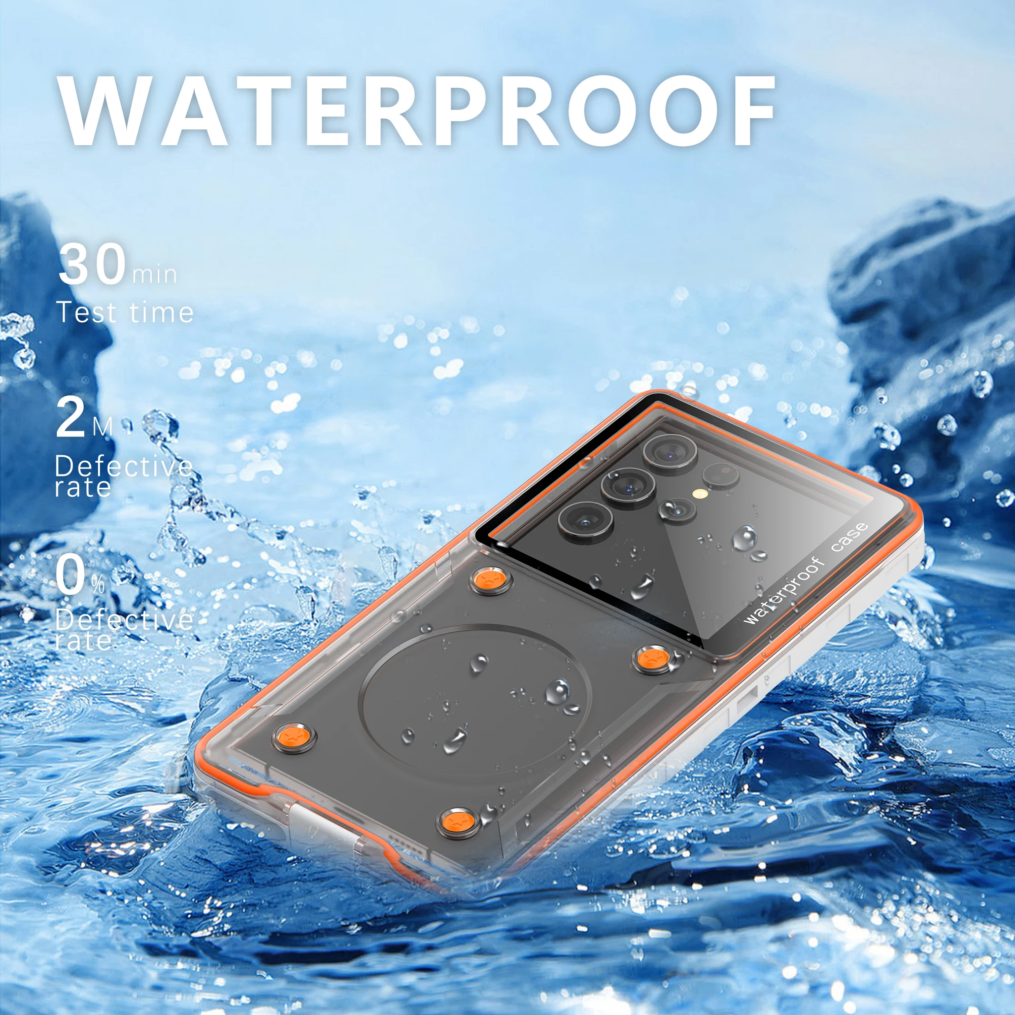 Universal IP68 Waterproof Phone Case For Samsung S24 S23 Swim Underwater Diving Cover For iPhone 15 14 13 Pro Max Xiaomi Oneplus