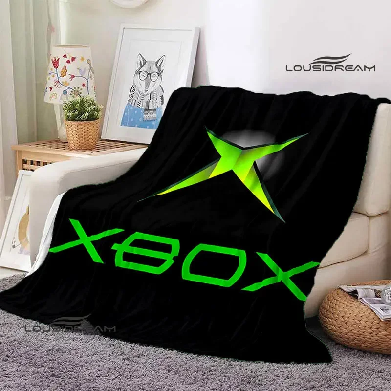 X-BOX LOGO printing blanket Flange Warm and beautiful blanket soft comfort bed blanket Home travel blanket birthday gift