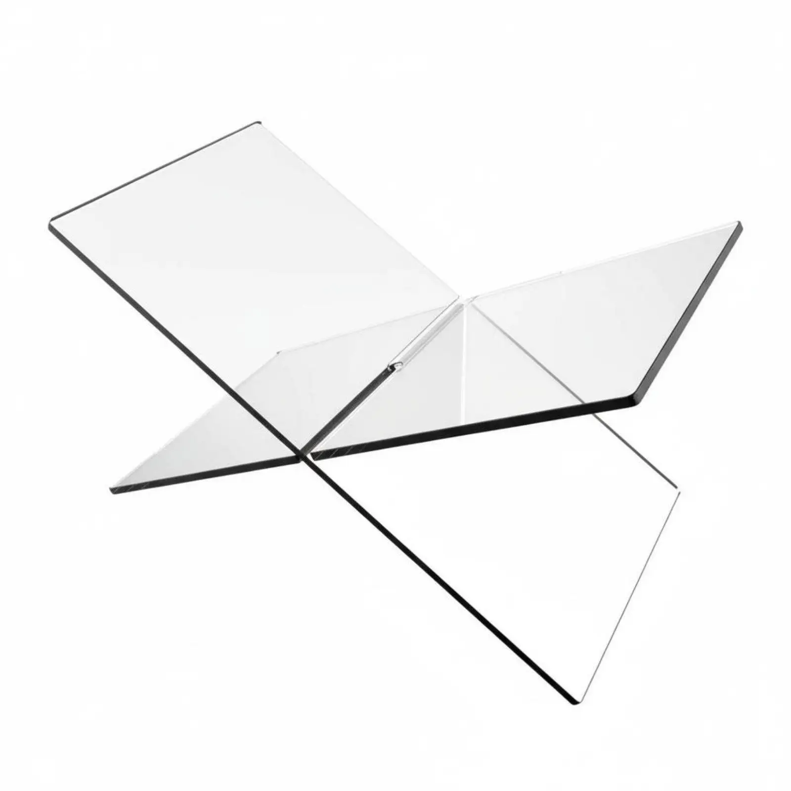 Acrylic Book Stand Transparent Book Organizer Durable Display Stand for Tabletop Reading Cooking Office