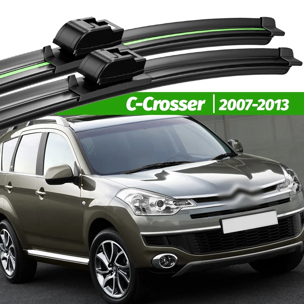 

For Citroen C-Crosser 2007-2013 2pcs Front Windshield Wiper Blades 2008 2009 2010 2011 2012 Windscreen Window Accessories