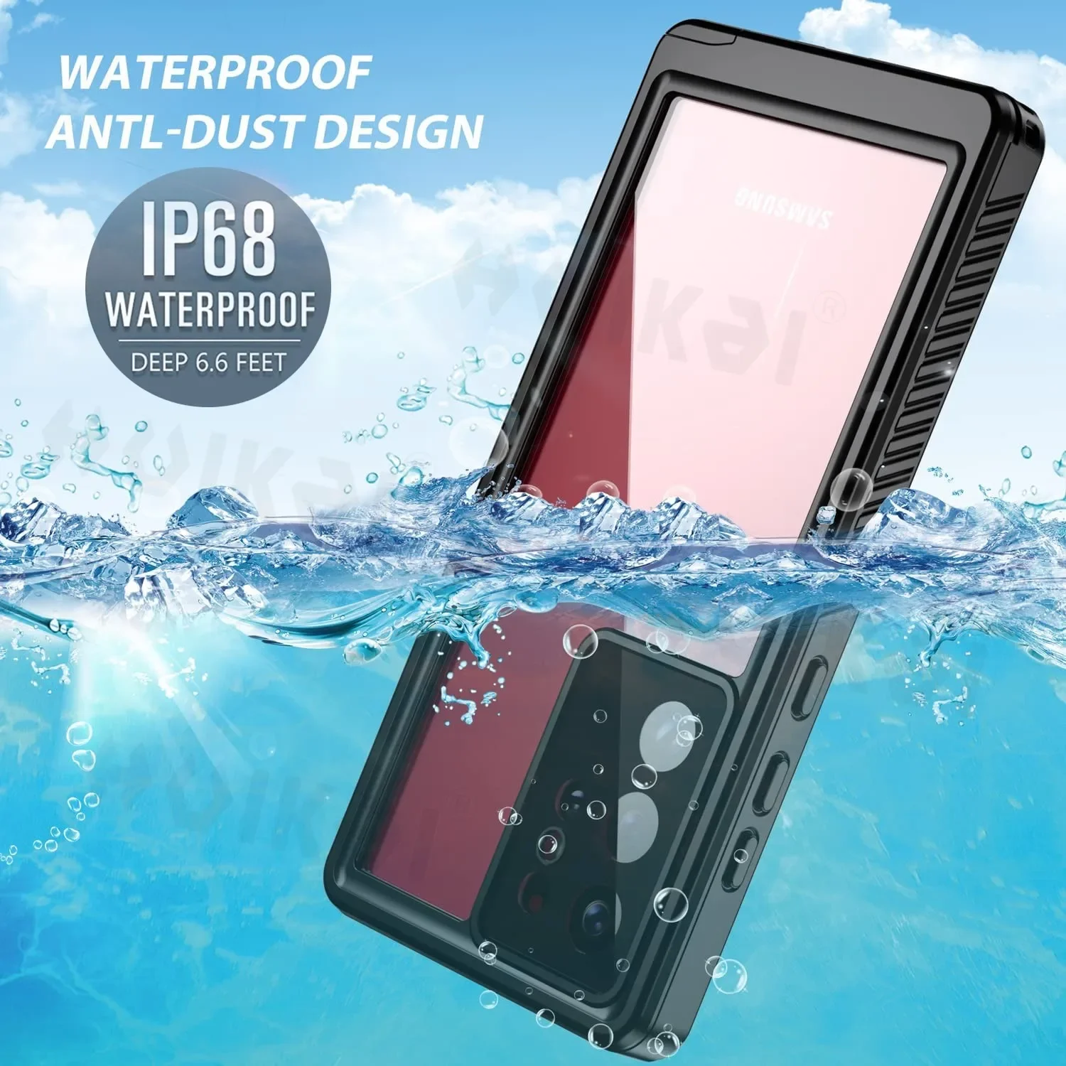 LIP68 Waterproof Case For Samsung Galaxy S24 Ultra S23 FE S22 Note 20 Ultra A14 A54 A25 A34 Dustproof Shockproof Protection Cove