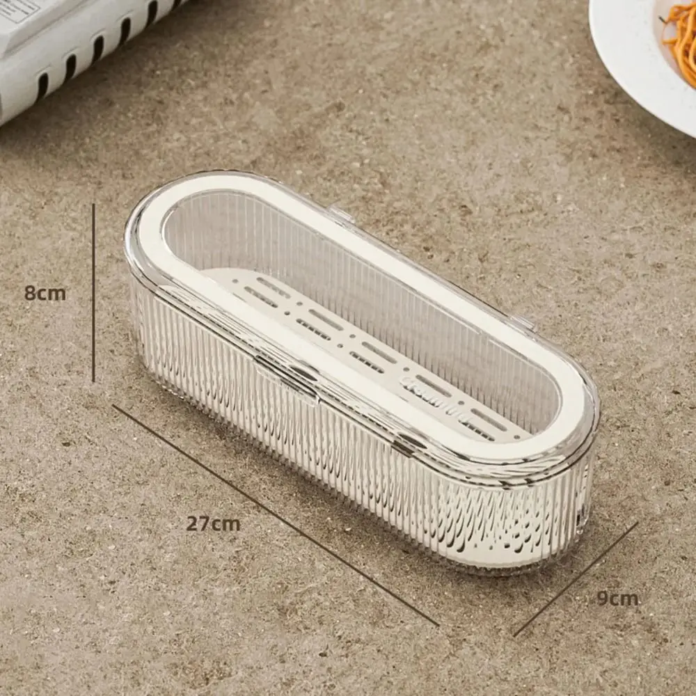 주방 젓가락 주최자 칼 붙이 보관 상자 식기류 서랍 숟가락 칼 붙이 용 배수 트레이가있는 젓가락 식기류 홀더
