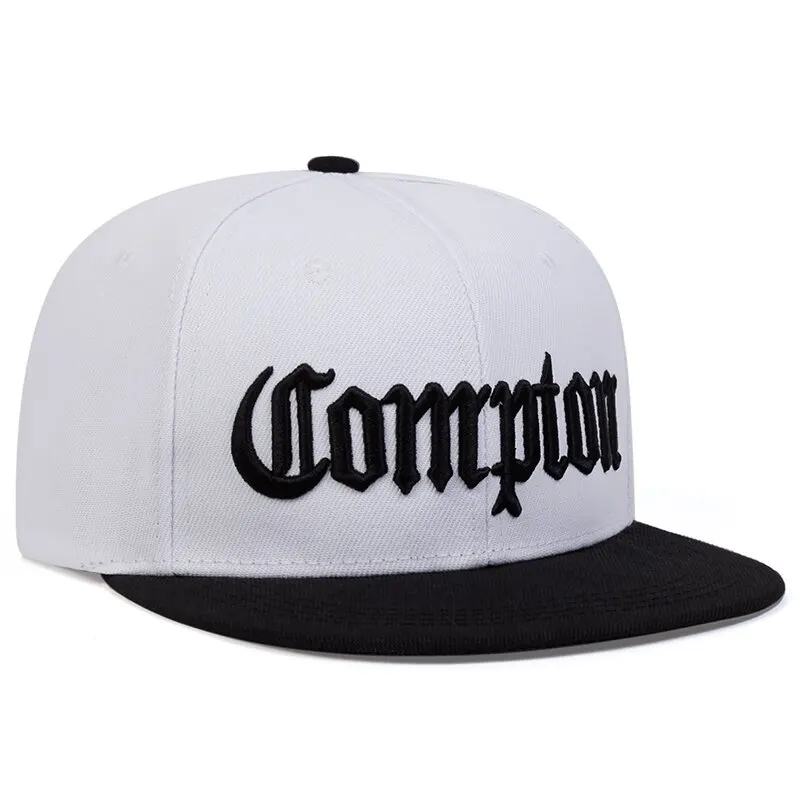 Unisex Compton Letter Embroidery Hip-hop Hats Outdoor Adjustable Casual Baseball Caps Sunscreen Hat